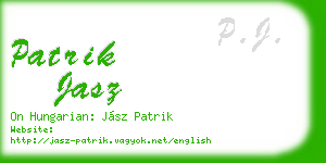 patrik jasz business card